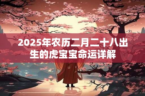 2025年农历二月二十八出生的虎宝宝命运详解