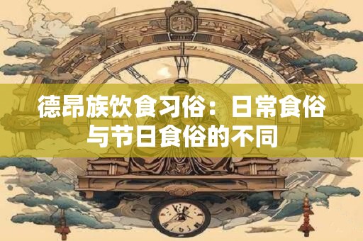 德昂族饮食习俗：日常食俗与节日食俗的不同