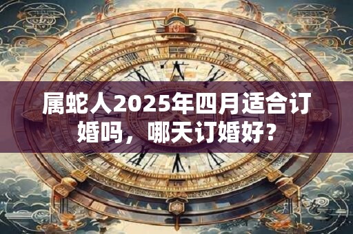 属蛇人2025年四月适合订婚吗，哪天订婚好？