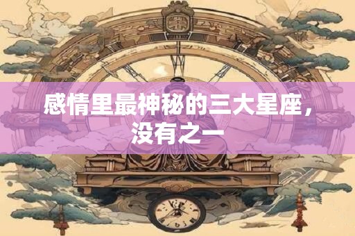 感情里最神秘的三大星座,没有之一 感情里最神秘的三大星座,没有之一