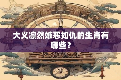 大义凛然嫉恶如仇的生肖有哪些？