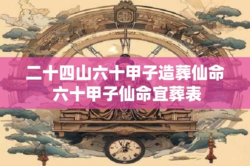 二十四山六十甲子造葬仙命 六十甲子仙命宜葬表