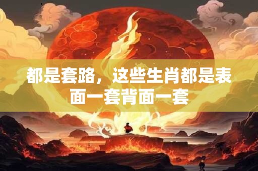 都是套路，这些生肖都是表面一套背面一套