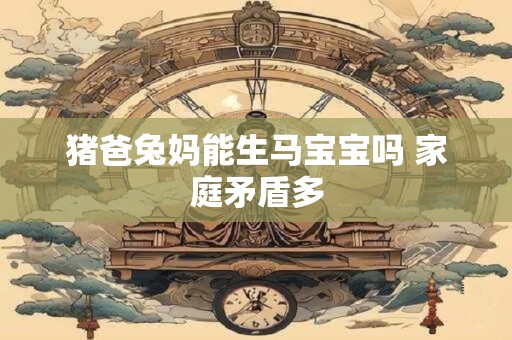 猪爸兔妈能生马宝宝吗 家庭矛盾多