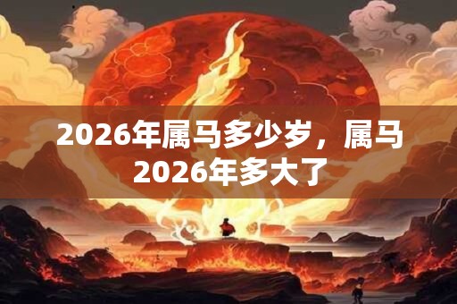 2026年属马多少岁，属马2026年多大了