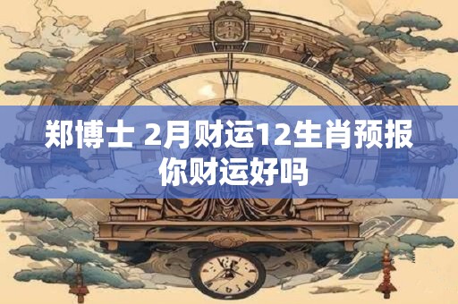 郑博士 2月财运12生肖预报 你财运好吗