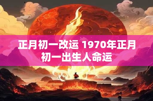 正月初一改运 1970年正月初一出生人命运