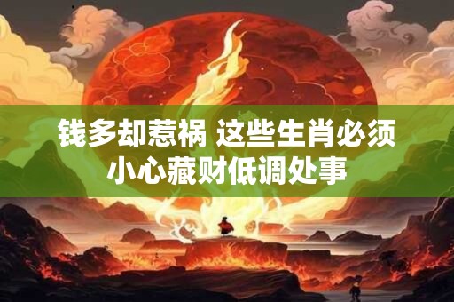 钱多却惹祸 这些生肖必须小心藏财低调处事