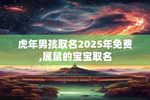 虎年男孩取名2025年免费,属鼠的宝宝取名