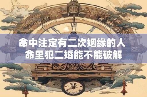 命中注定有二次姻缘的人 命里犯二婚能不能破解