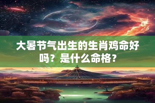 大暑节气出生的生肖鸡命好吗？是什么命格？