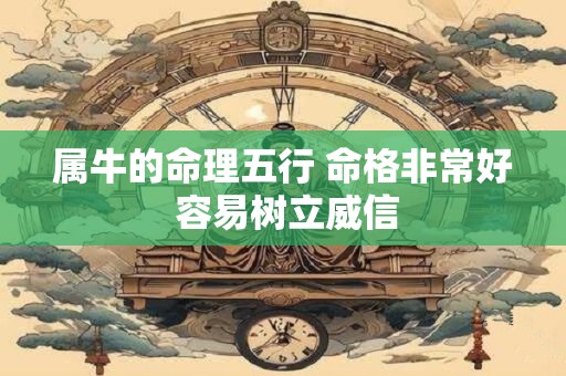 属牛的命理五行 命格非常好 容易树立威信