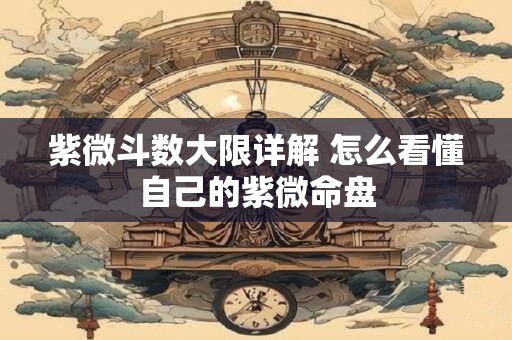 紫微斗数大限详解 怎么看懂自己的紫微命盘
