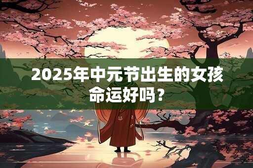 2025年中元节出生的女孩命运好吗？