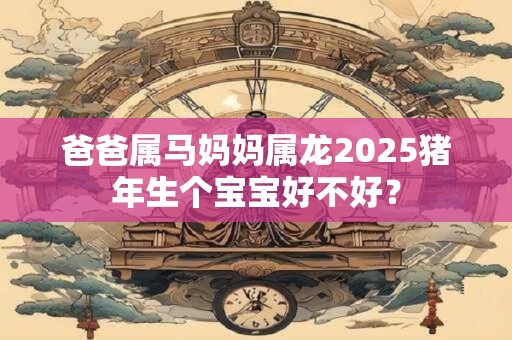 爸爸属马妈妈属龙2025猪年生个宝宝好不好？