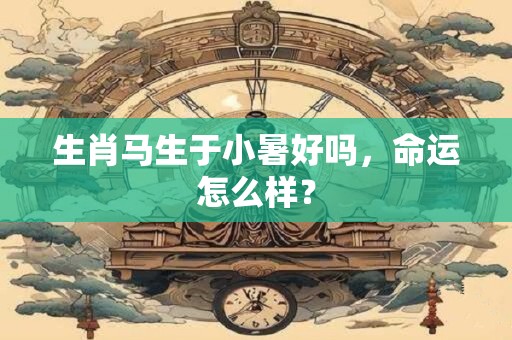 生肖马生于小暑好吗，命运怎么样？