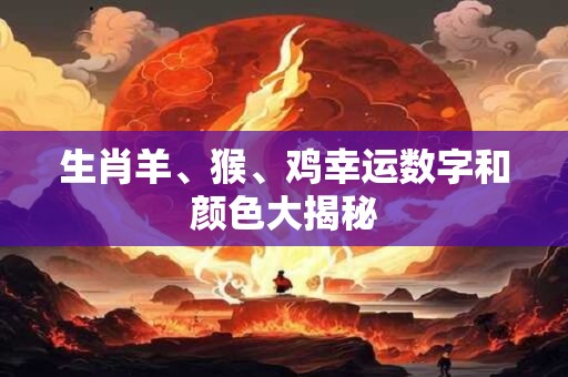 生肖羊、猴、鸡幸运数字和颜色大揭秘