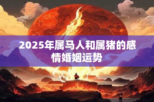 2025年属马人和属猪的感情婚姻运势
