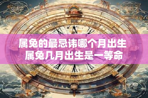 属兔的最忌讳哪个月出生 属兔几月出生是一等命