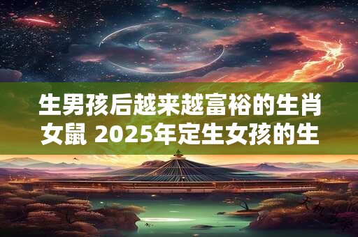 生男孩后越来越富裕的生肖女鼠 2025年定生女孩的生肖