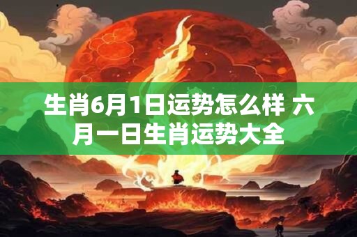 生肖6月1日运势怎么样 六月一日生肖运势大全