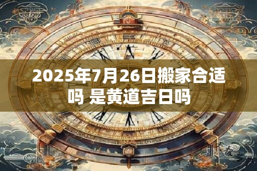 2025年7月26日搬家合适吗 是黄道吉日吗