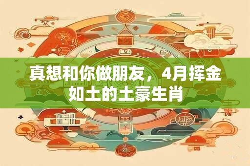 真想和你做朋友，4月挥金如土的土豪生肖
