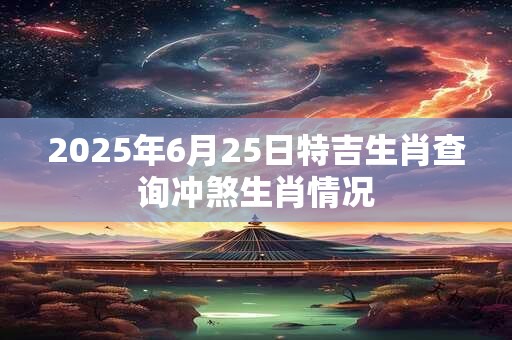 2025年6月25日特吉生肖查询冲煞生肖情况