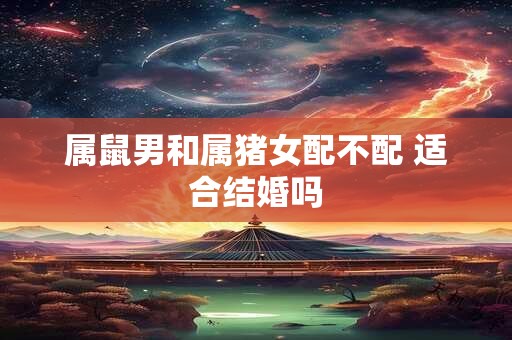 属鼠男和属猪女配不配 适合结婚吗