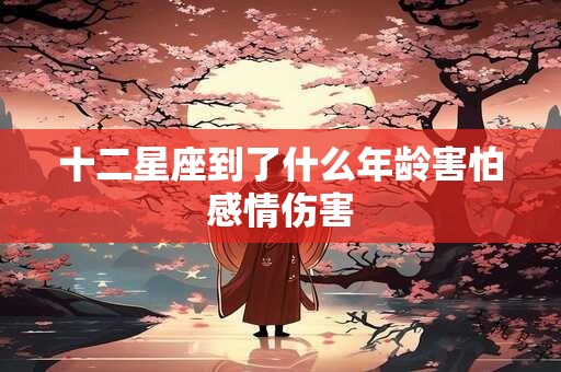 十二星座到了什么年龄害怕感情伤害