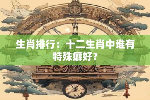 生肖排行：十二生肖中谁有特殊癖好？