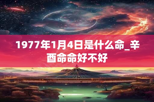 1977年1月4日是什么命_辛酉命命好不好