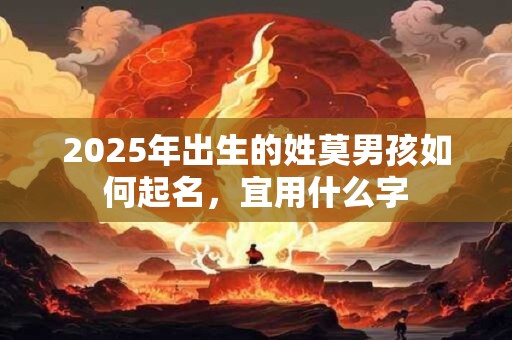2025年出生的姓莫男孩如何起名，宜用什么字
