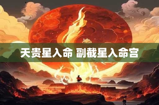 天贵星入命 副截星入命宫
