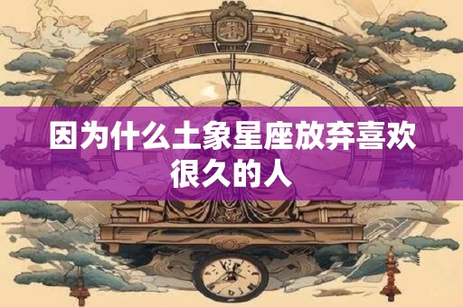 因为什么土象星座放弃喜欢很久的人