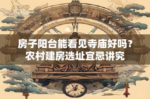 房子阳台能看见寺庙好吗？农村建房选址宜忌讲究
