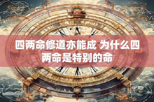 四两命修道亦能成 为什么四两命是特别的命