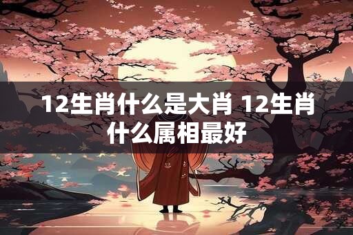 12生肖什么是大肖 12生肖什么属相最好