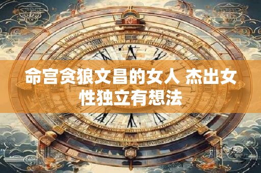 详细阅读:命宫贪狼文昌的女人 杰出女性独立有想法 命宫贪狼文昌的女人 杰出女性独立有想法