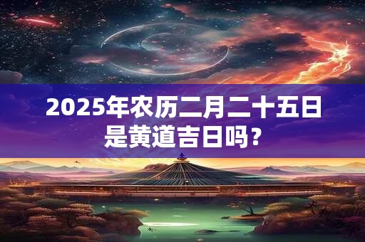 2025年农历二月二十五日是黄道吉日吗？