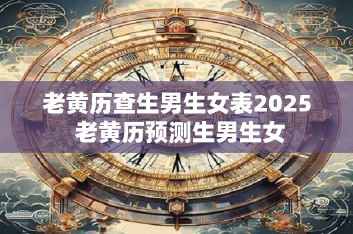 老黄历查生男生女表2025 老黄历预测生男生女