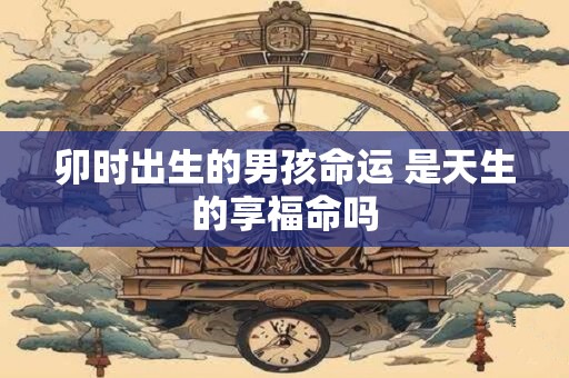 卯时出生的男孩命运 是天生的享福命吗