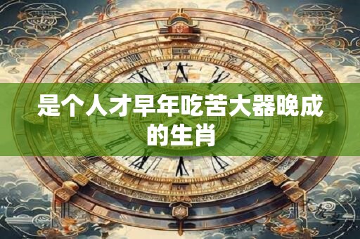 是个人才早年吃苦大器晚成的生肖