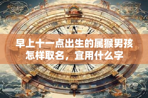 早上十一点出生的属猴男孩怎样取名，宜用什么字