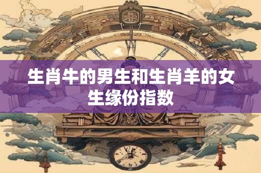 生肖牛的男生和生肖羊的女生缘份指数