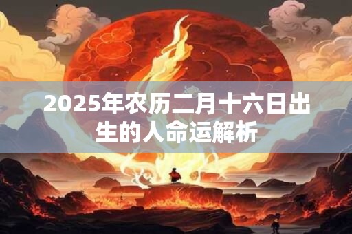 2025年农历二月十六日出生的人命运解析