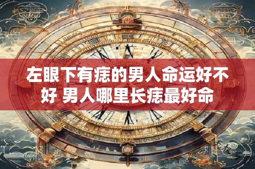 左眼下有痣的男人命运好不好 男人哪里长痣最好命