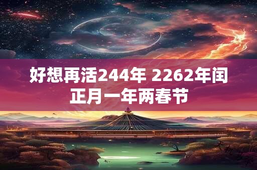 好想再活244年 2262年闰正月一年两春节