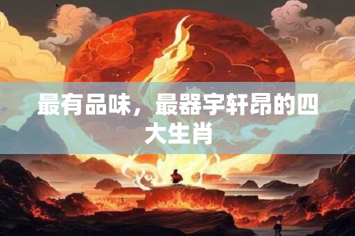 最有品味，最器宇轩昂的四大生肖