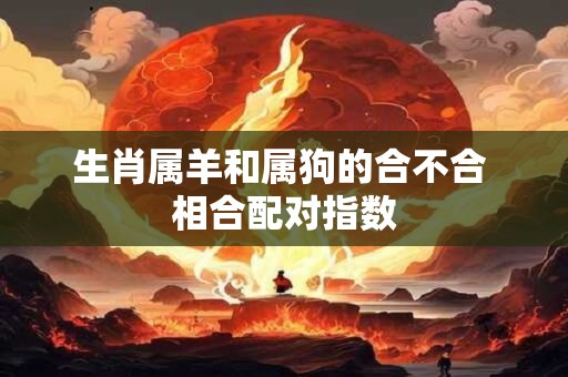 生肖属羊和属狗的合不合 相合配对指数